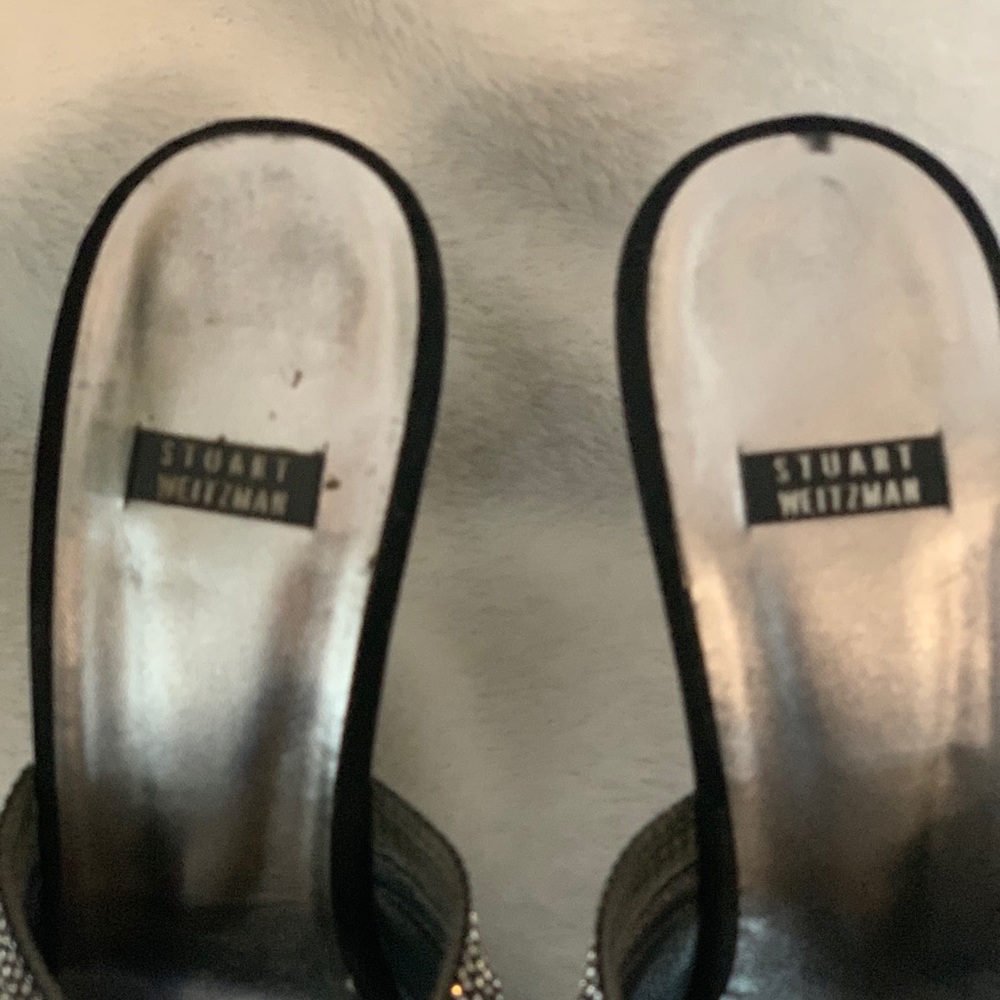 Stuart Weitzman Rhinestone Mules - Picture 4 of 8